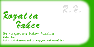 rozalia haker business card